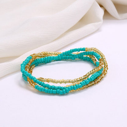 Summer Sexy Bikini Beach Belly Chain for Women Girls Bohemia Colorful Beads Belt Waist Chains Body Jewelry Vintage Waistband
