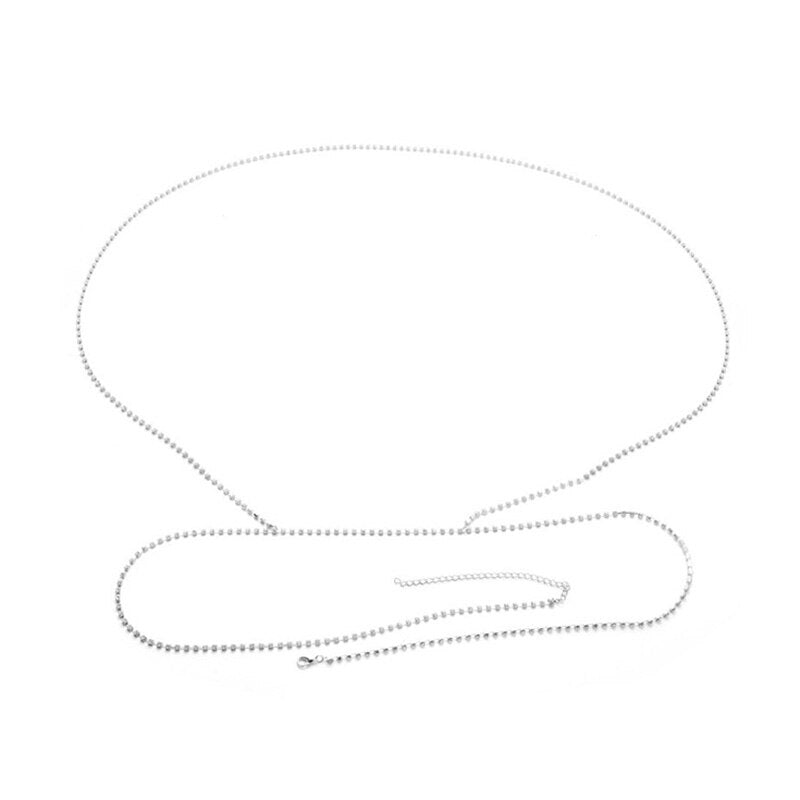 Cross Crystal Chest Chain Summer Beach Harness Bikini Necklace for Women Girls Sexy Waist Belly Breast Chains Body Chain Jewelry